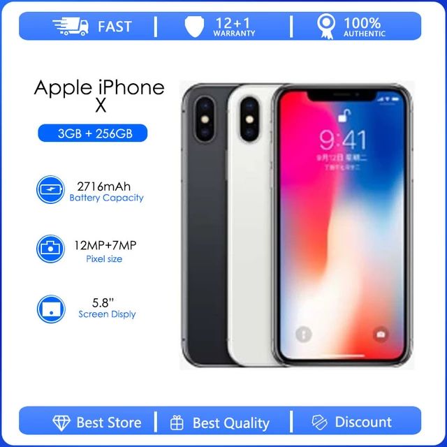 Original Brand New Apple iPhone X Factory Unlocked 99% New Mobile Phone 64GB/256GB ROM 5.8" Hexa-core 12MP 2716mAh 4G LTE Smartphone