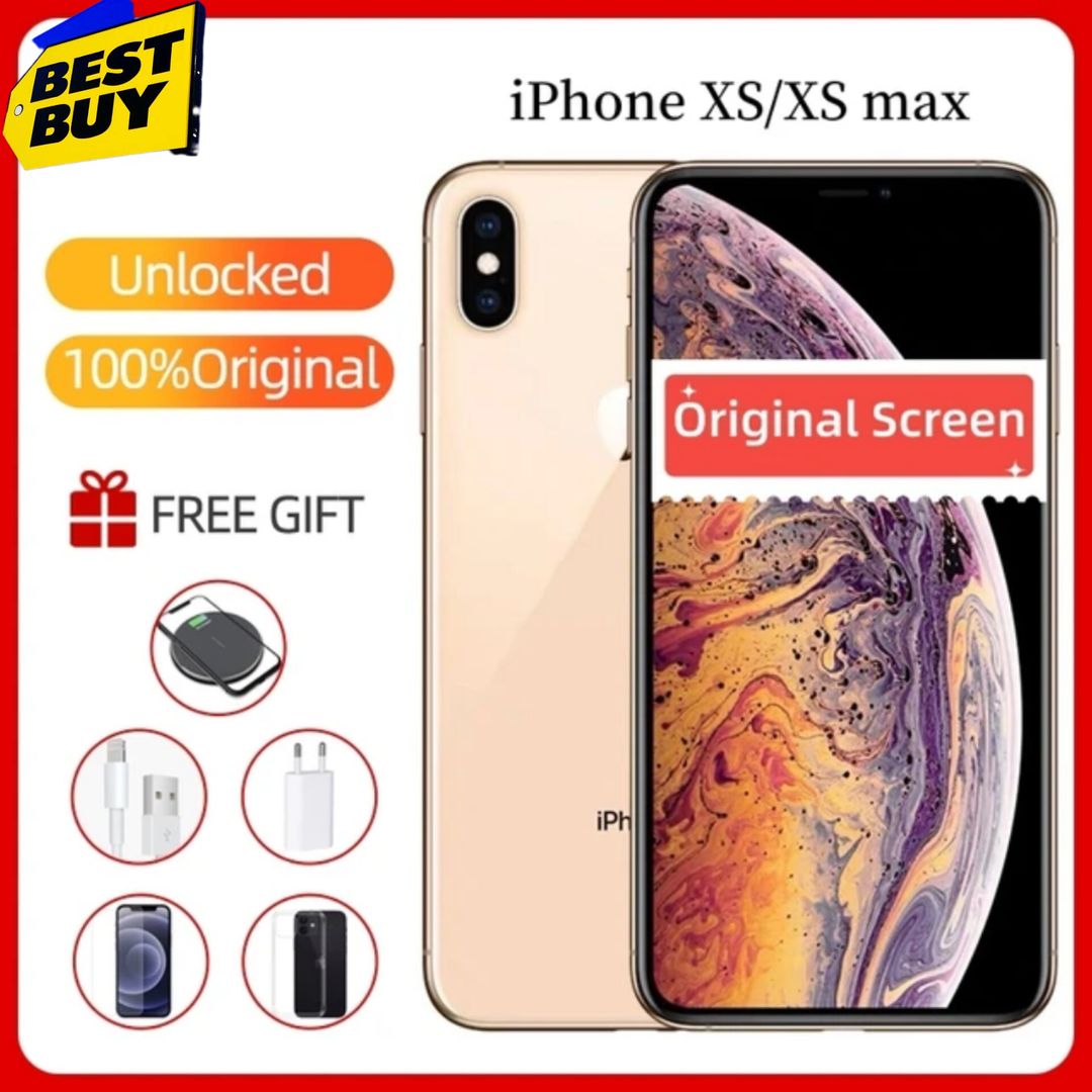 Original Unlocked Apple iPhone XS MAX iPhone XS 4G RAM 64GB/256GB ROM A12 4G LTE Smartphone iPhone xs 5.8" & xs max 6.5"