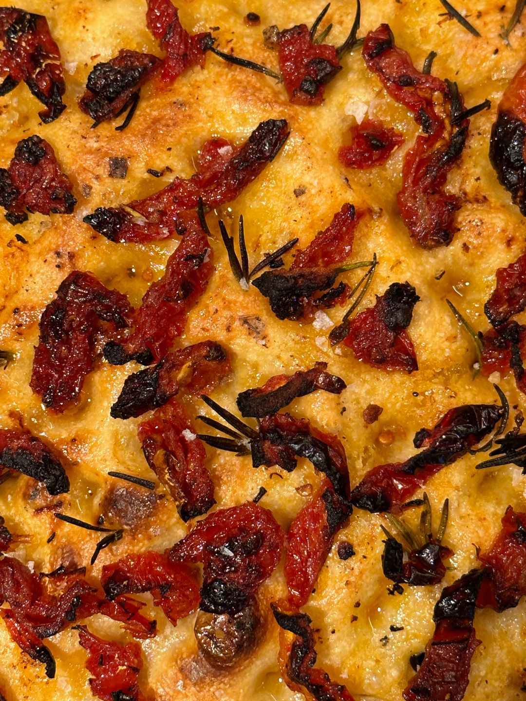 Focaccia with Sundried Tomatoes & Cheddar