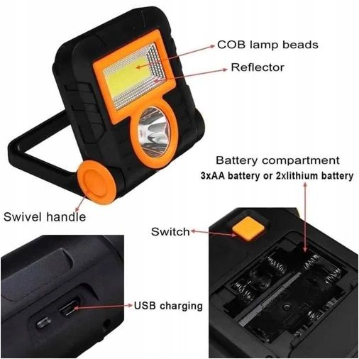 Rechargeable 3-in-1 Emergency  Camping Spotlight/Lantern 