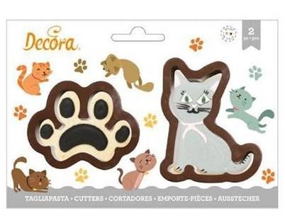 Cat And Paw  Cookie Cutters