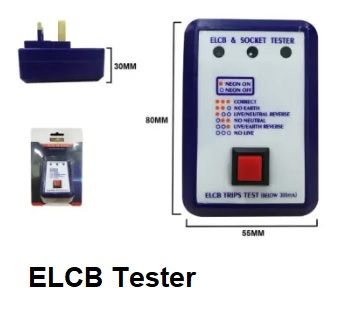 13A ELCB & SOCKET TESTER ELCB TRIPS TEST BELOW 150mA,300mA