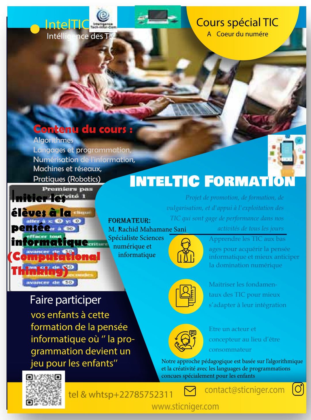 Cours de base Technologie de l'information et de la communication pour enfants