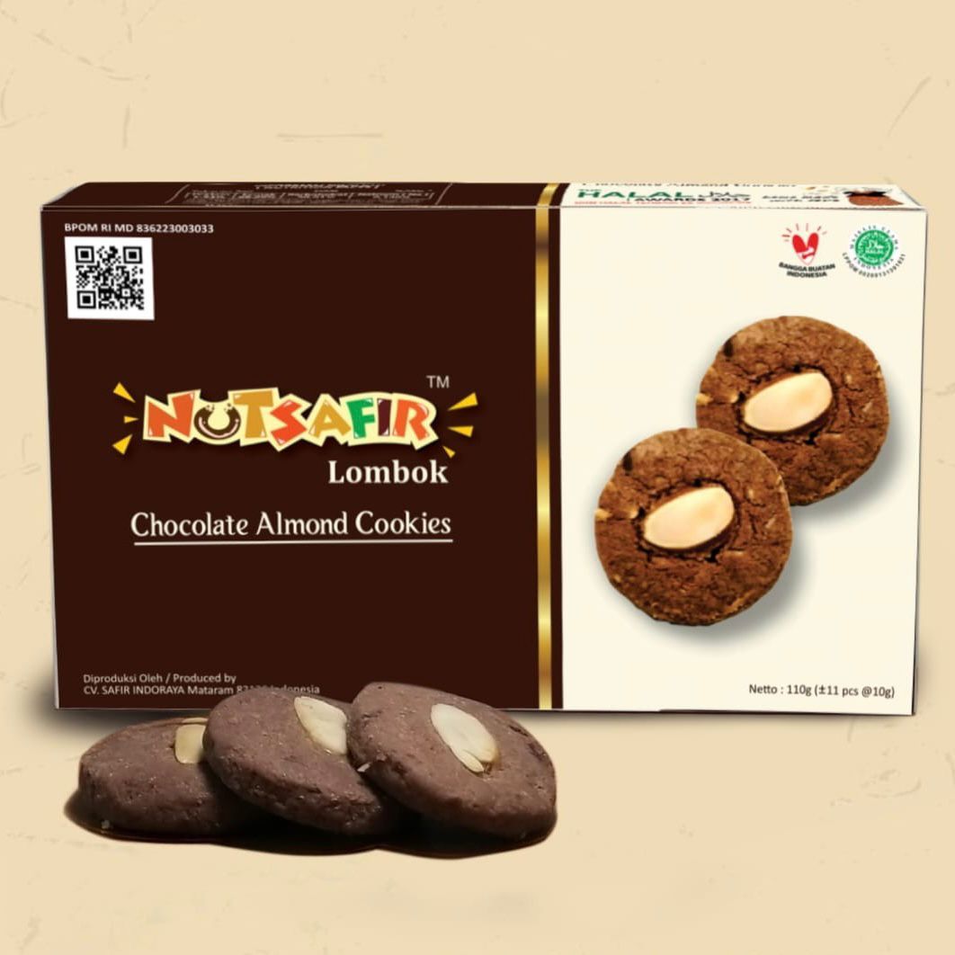 (NUTSAFIR) CHOCOLATE ALMOND COOKIES 145GR