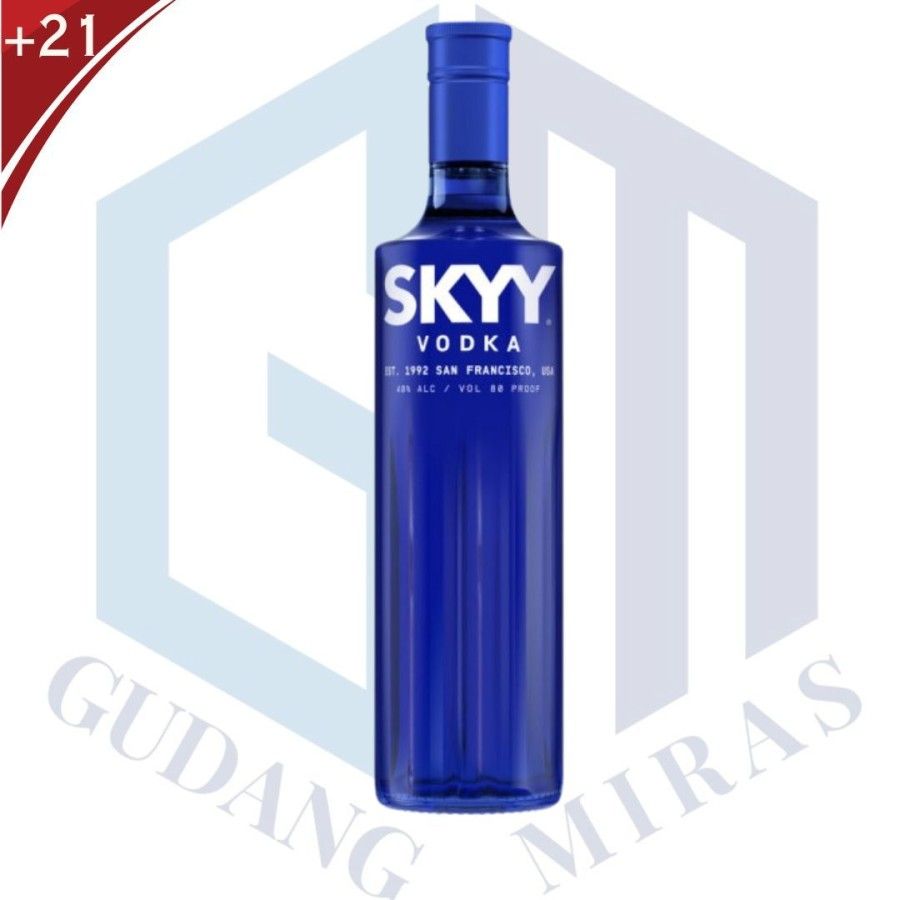 SKYY VODKA ORIGINAL 750 SKY VODCA PLAIN USA LICENCED BLUE BOTTLE VODKA