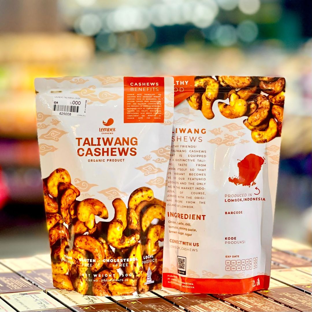 (LOMBOK CASHEWS) TALIWANG CASHEWS  150GR