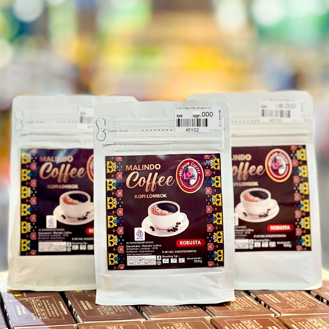 (MALINDO COFFEE) KOPI LOMBOK ROBUSTA 100GR