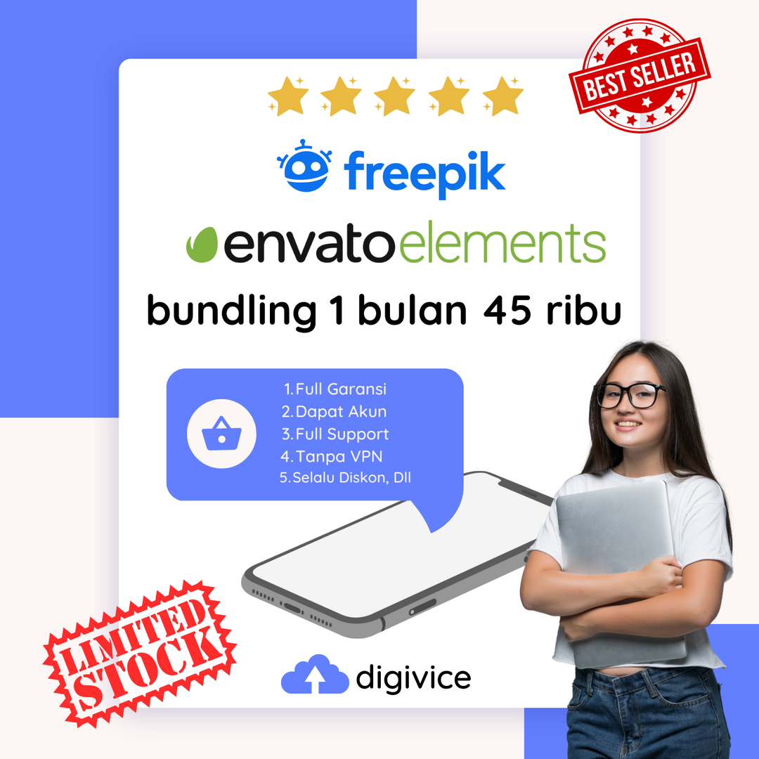 Digivice Center - Freepik Envato Bundling 1 Bulan Sharing