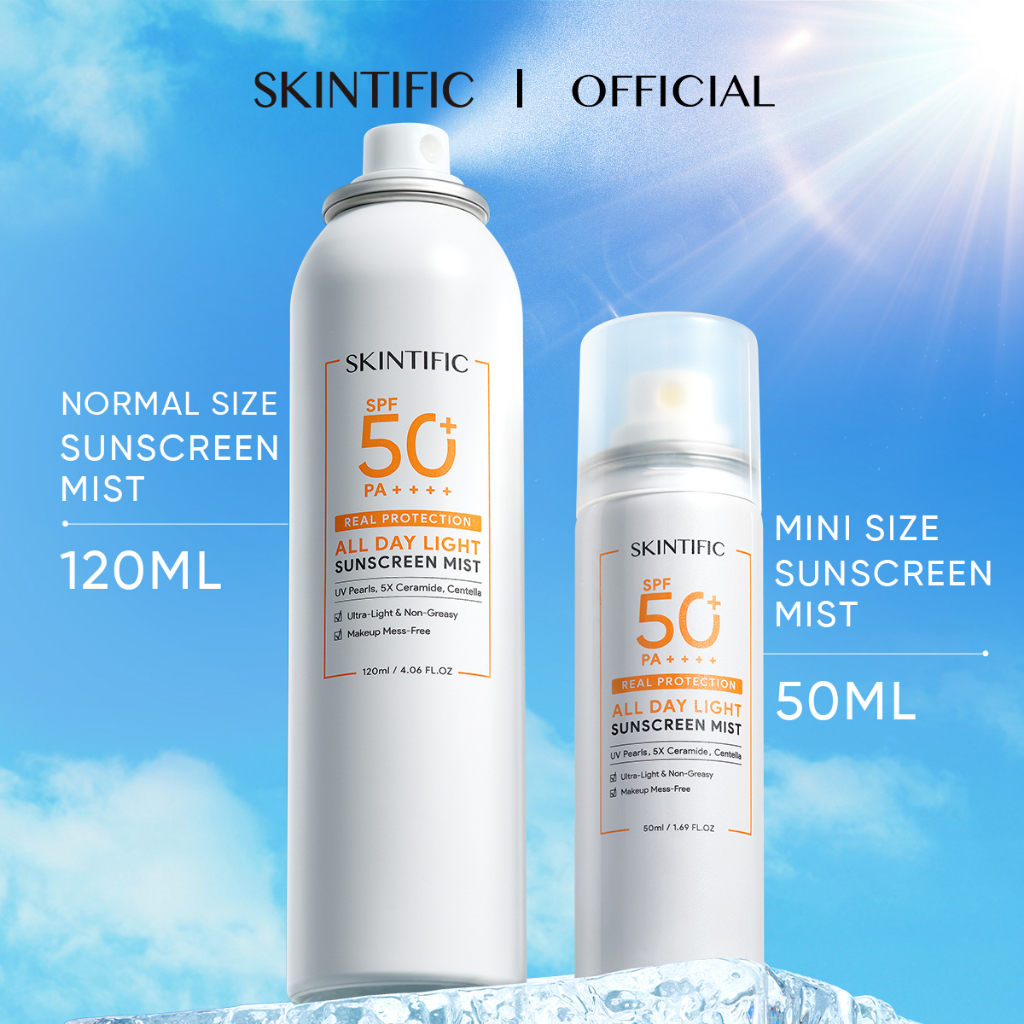 Skintific All Day Light Sunscreen Mist SPF50 PA++++