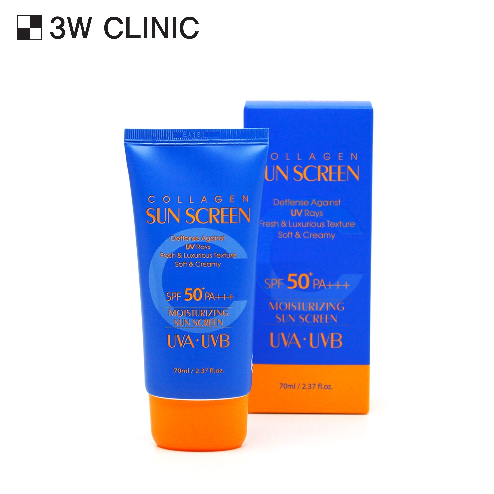 3W Clinic Collagen Sunscreen Moisturizing Sensitive Skin SPF50+ PA+++ 70ml