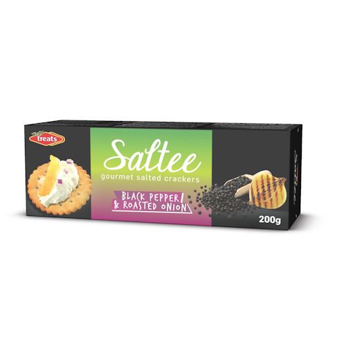 TASTY TREATS SALTEE BLACK PEPPER ROASTED ONION  200GR.