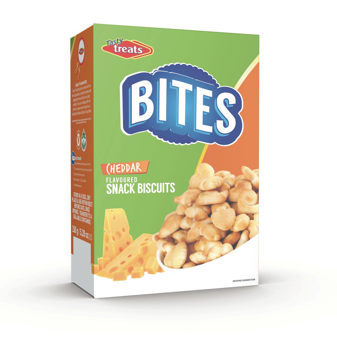 TASTY TREATS BITES CHEDDAR 150GR.