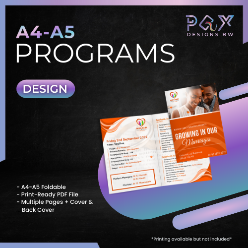 A4-A5 Program/ Booklet Design