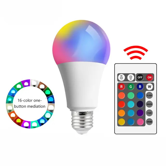 Remote bulb with 16 colours 