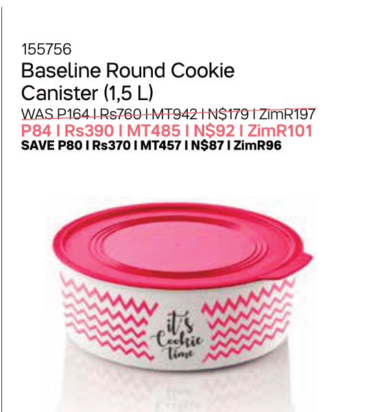 Baseline Round Cookie  Canister (1,5 L)