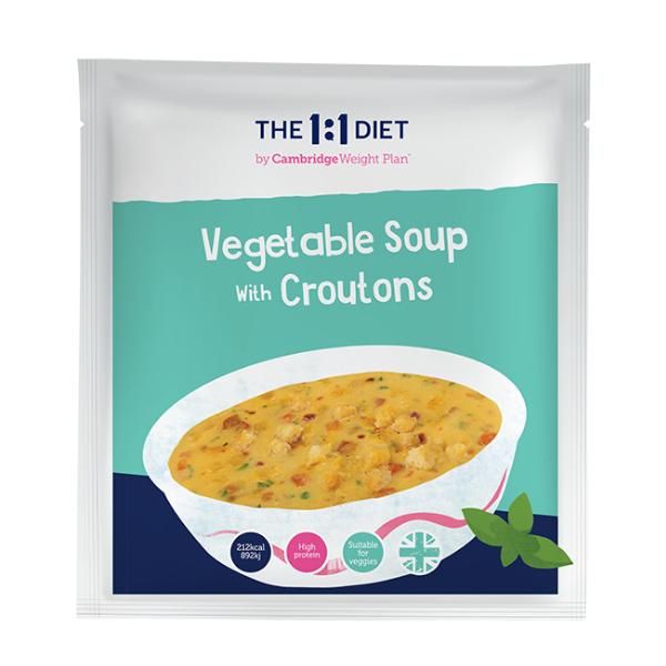 Vegetable Soup with Croutons