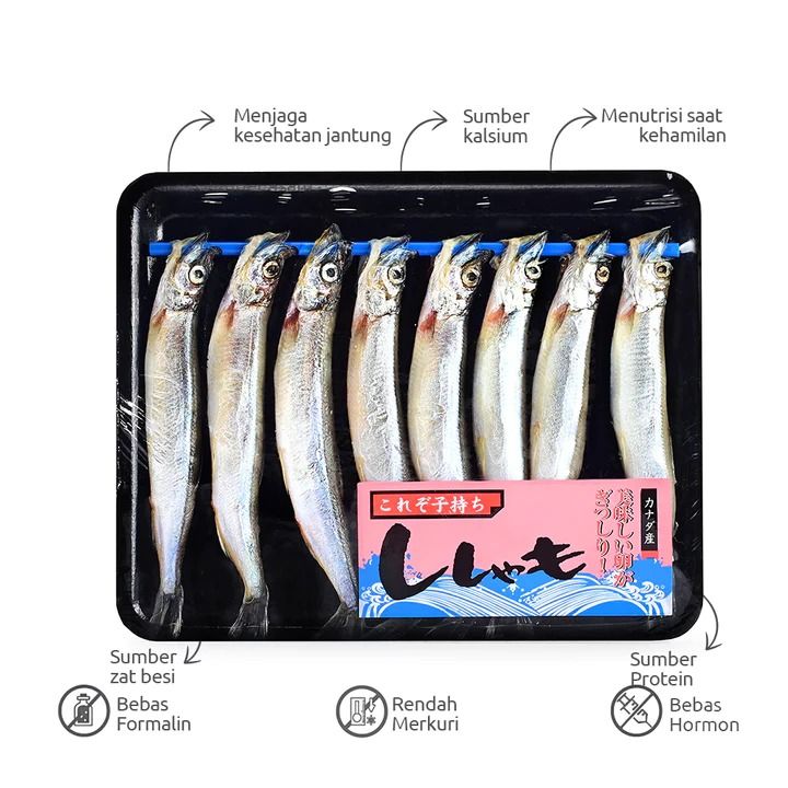 Import Ikan Shisamo/Ikan Capelin 180gr isi 8 