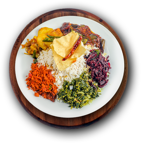 Sri Lankan Rice & Curry With Pure Vegetables