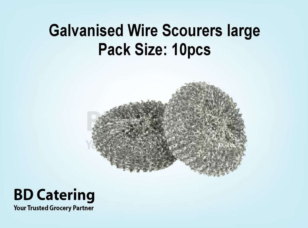 Galvanised Wire Scourers large Pack Size: 10pcs