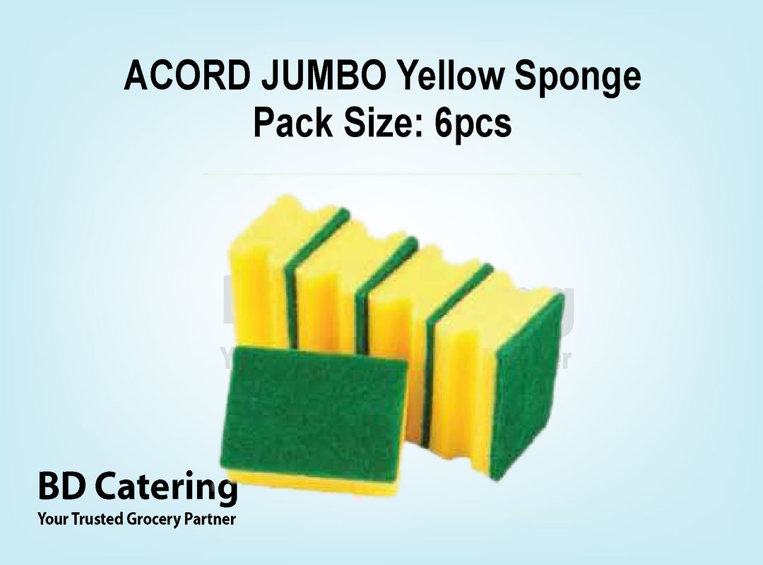 ACORD JUMBO Yellow Sponge Pack Size : 6pcs