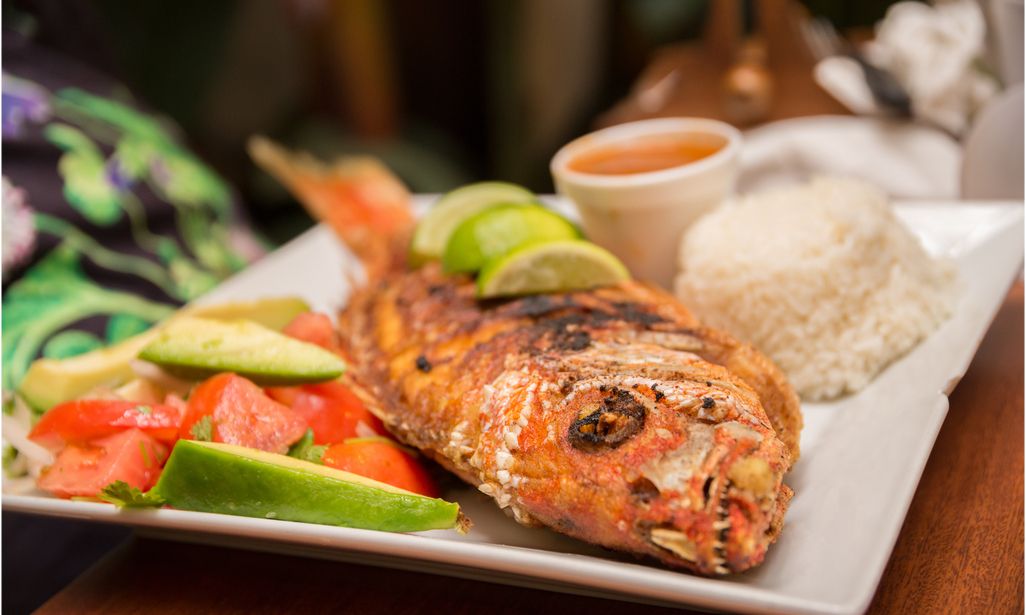 Catch of The Day Grilled or Fried (Served with Rice and vegetables sauce).