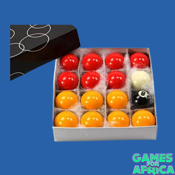 Pool Ball Set Red and Yellow