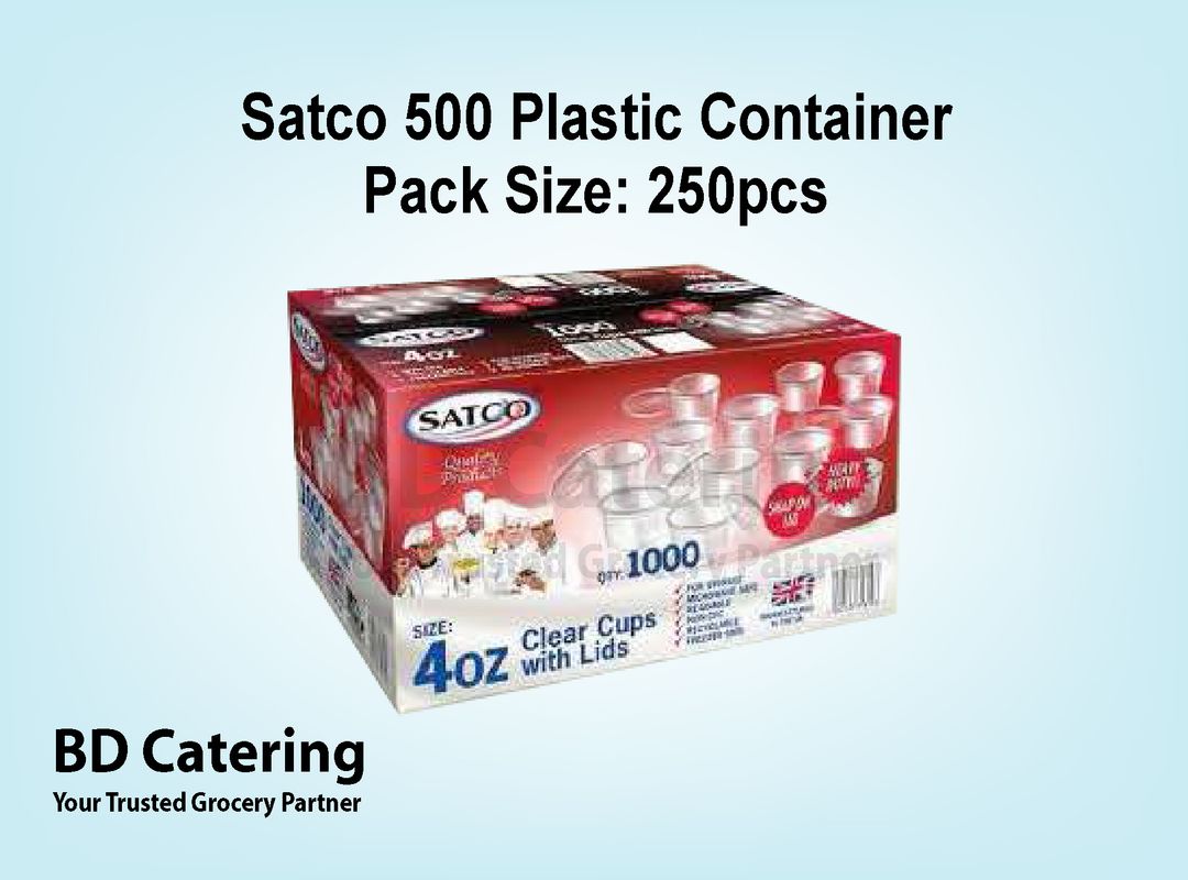 Satco 500 Plastic Container Pack Size: 250pcs