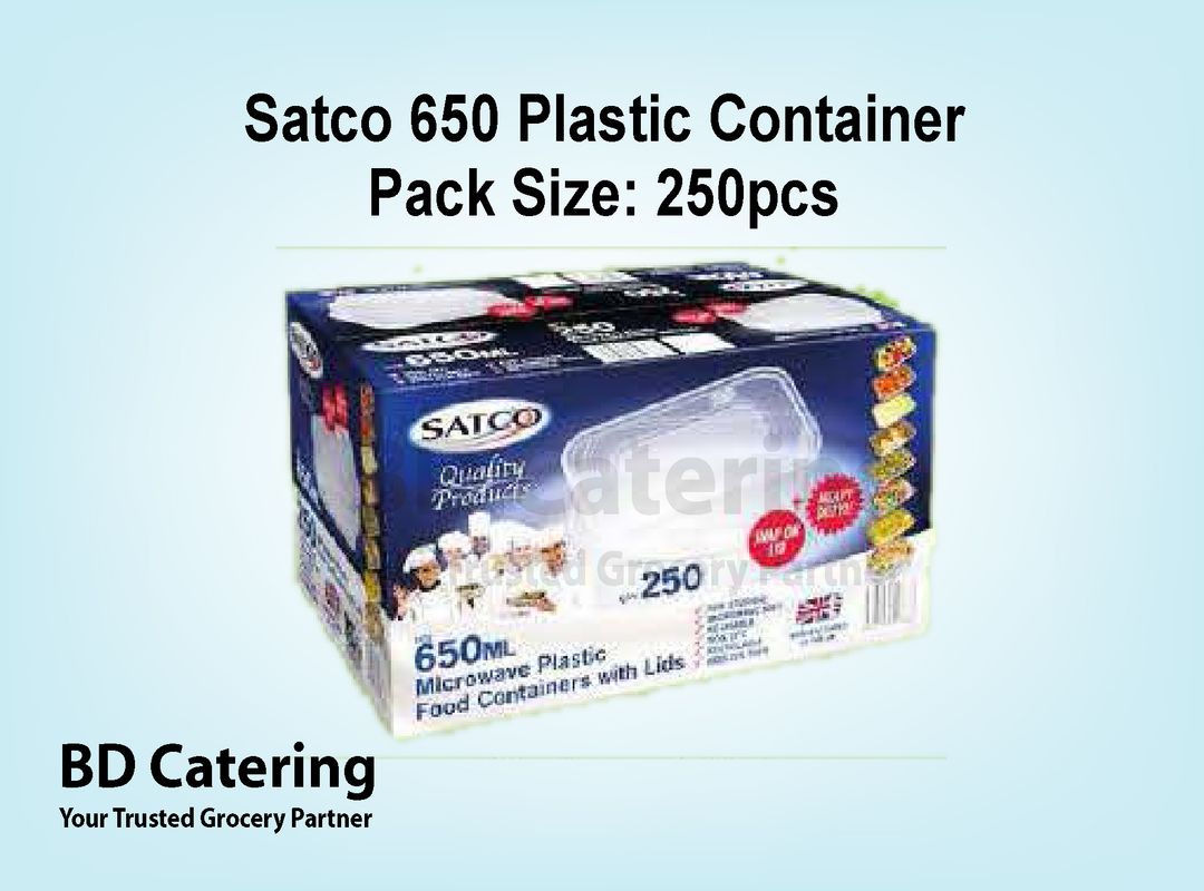 Satco 650 Plastic Container Pack Size: 250pcs