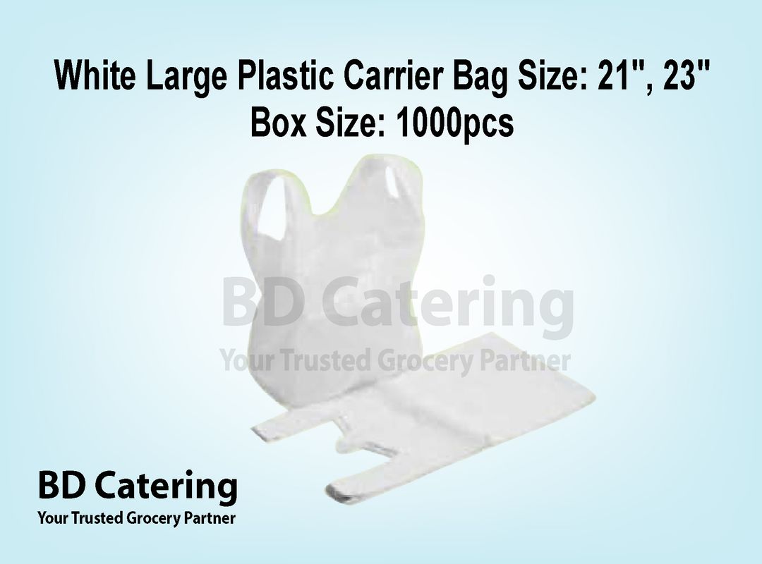 White Large Plastic Carrier Bag 