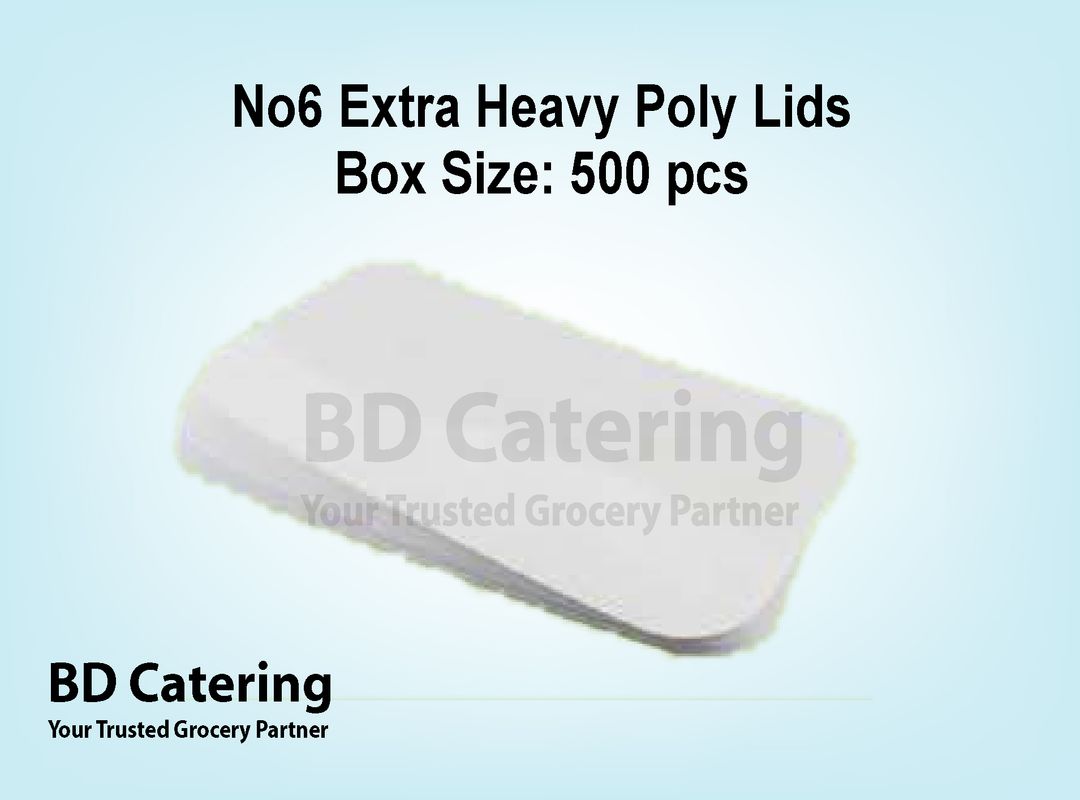 No6 Extra Heavy Poly Lids Box Size: 500 pcs