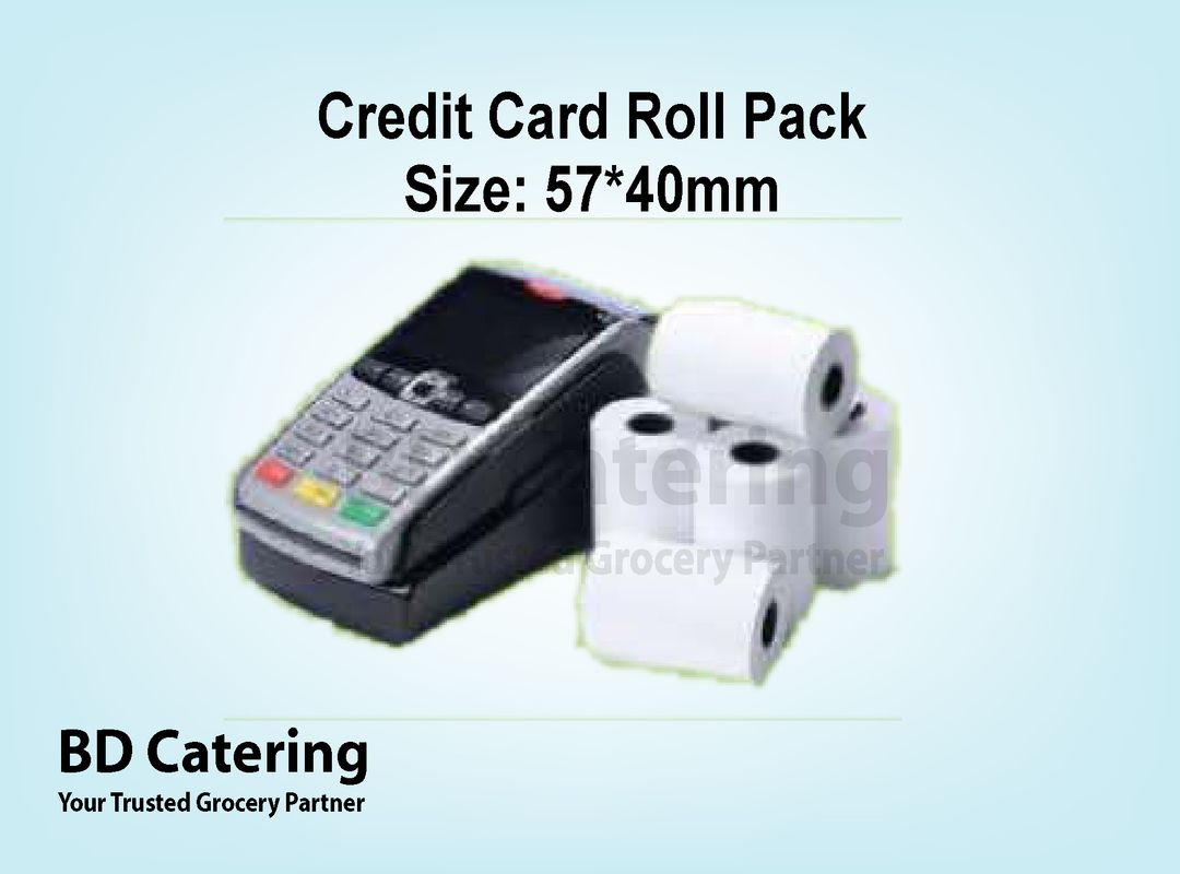 Credit Card Roll Pack Size: 57x40mm