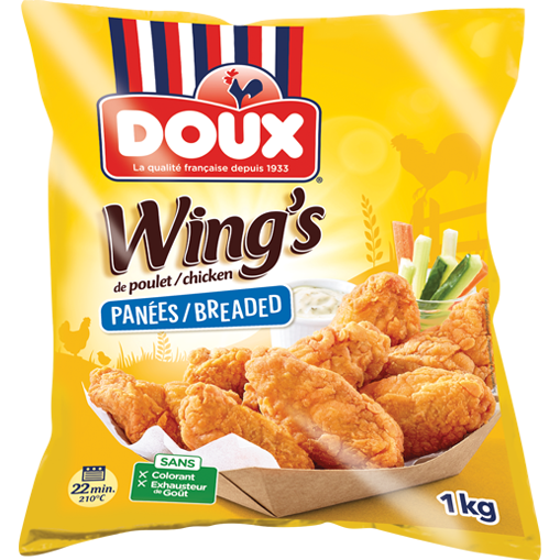 Breaded Chicken Wings Pack Size: 1kg