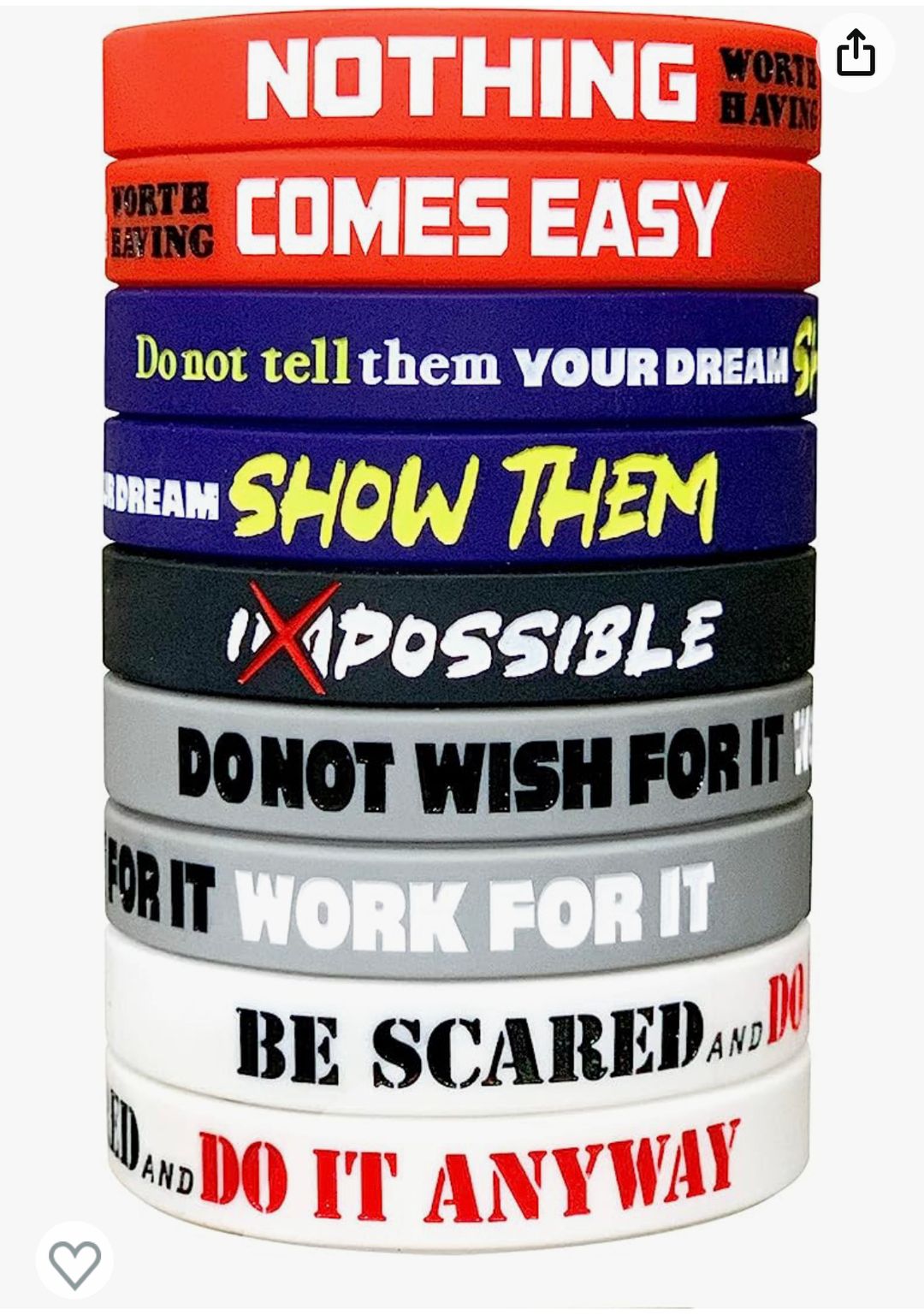 Inspirational Quote Wristbands 