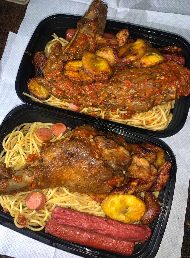 Spaghetti chicken and turkey