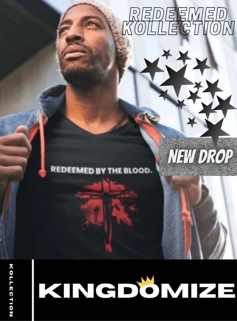 REDEEMED V-NECK TEE