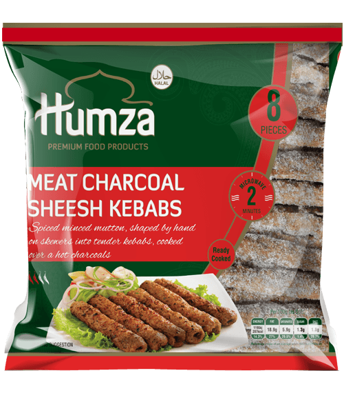 Humza Meat Charcoal Kebabs 15 Pcs* 8 Pkt