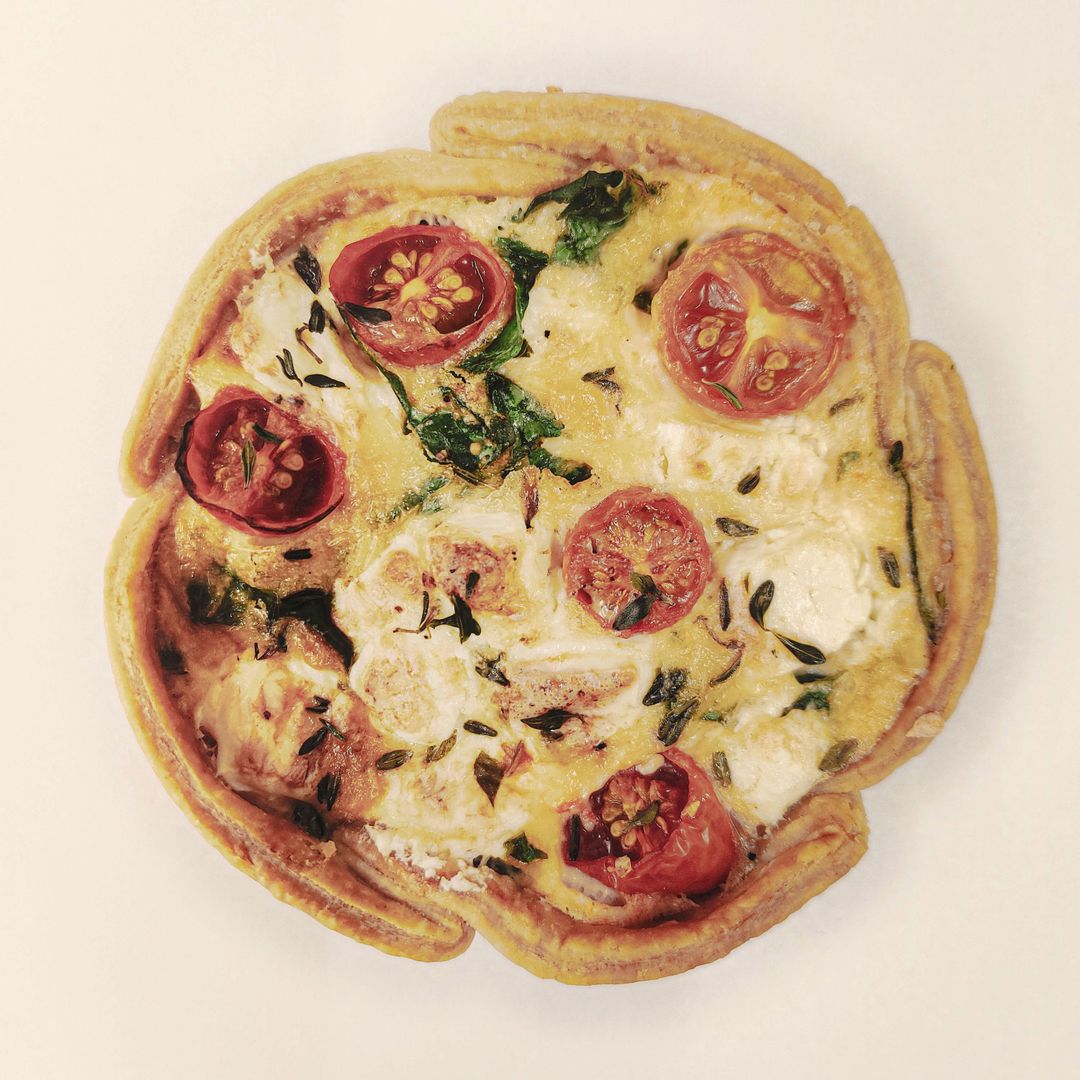 Tomato, Feta & Spinach Quiche