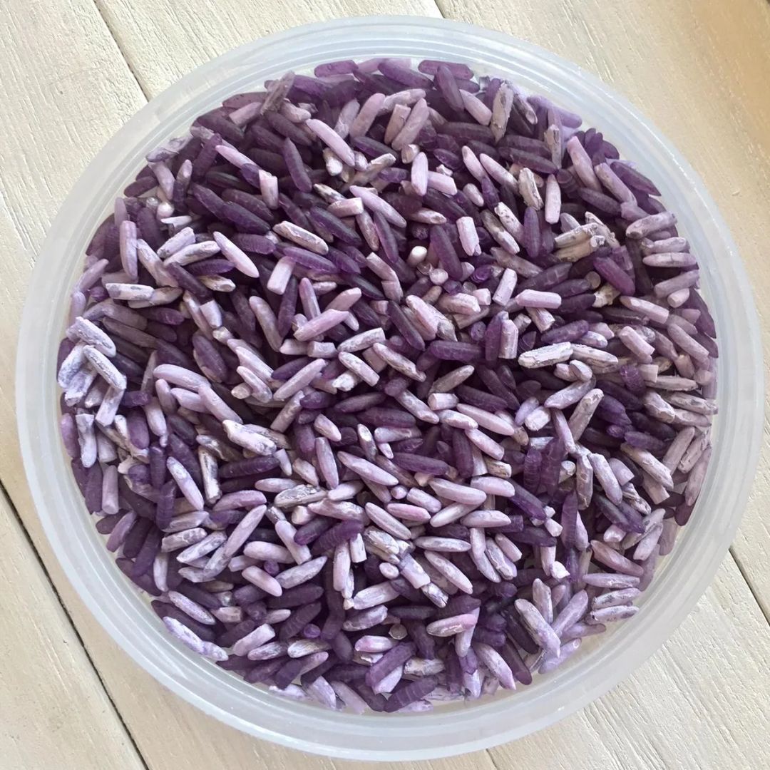 Lavender calming sensory play rice 