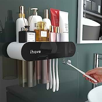 i Have 2 Cups Toothbrush Holder Wall Organizer