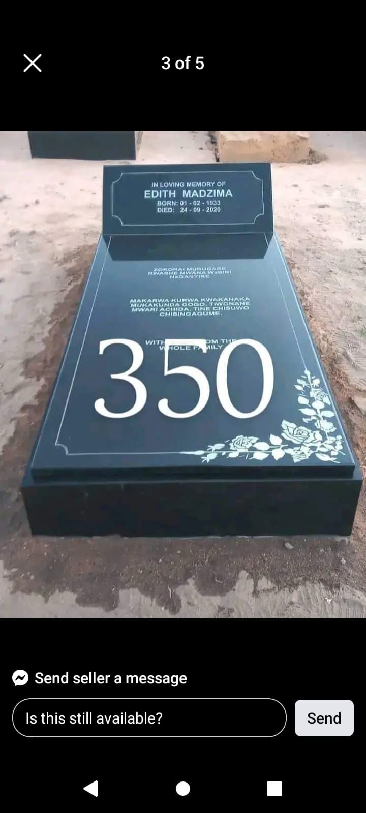 Standard Tombstone 