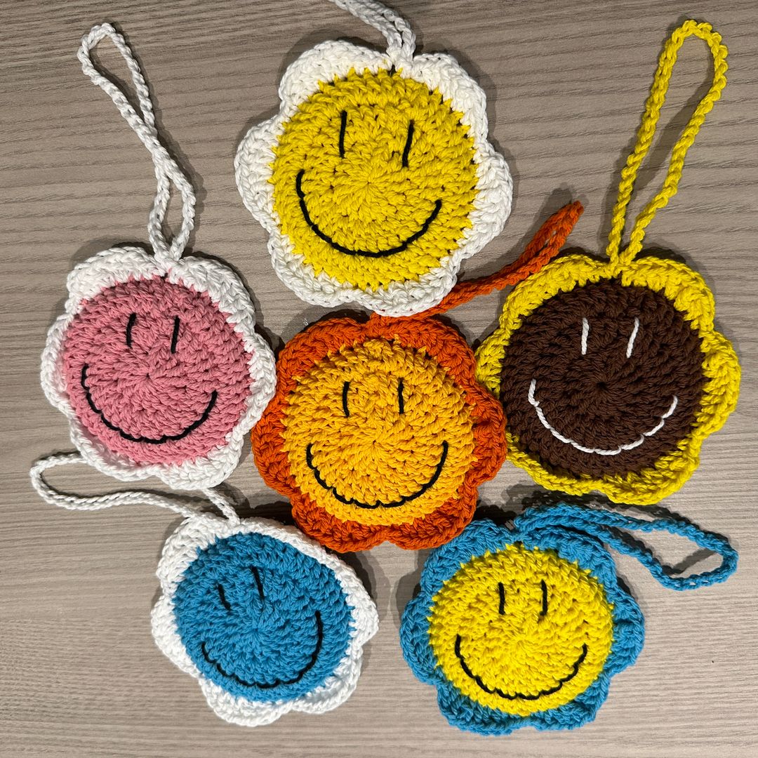 Smiley Mirror Bag Charm 