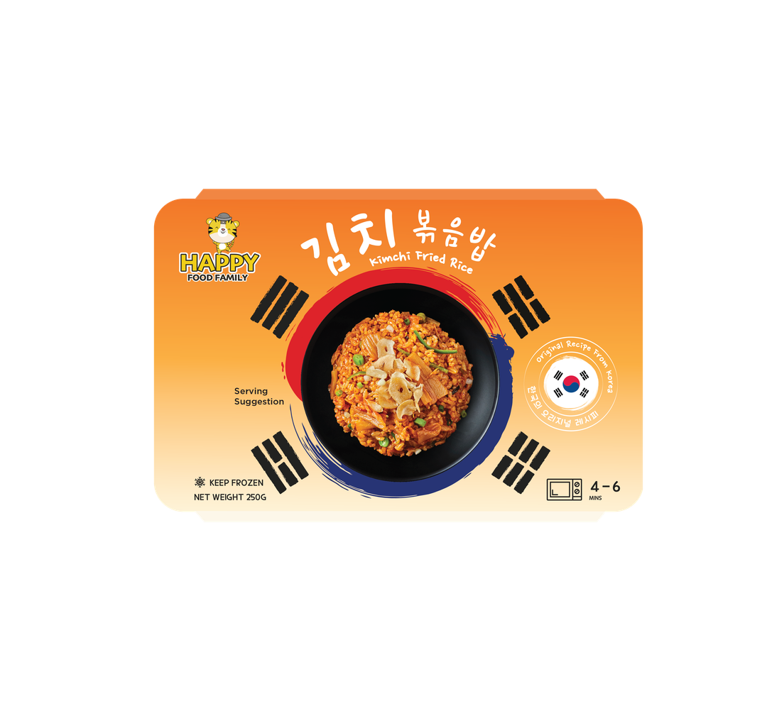 [HAPPY FOOD FAMILY] KOREAN FOOD READY MEAL - Kimchi/Bulgogi/Shrimp Fried Rice/Japchae 250g