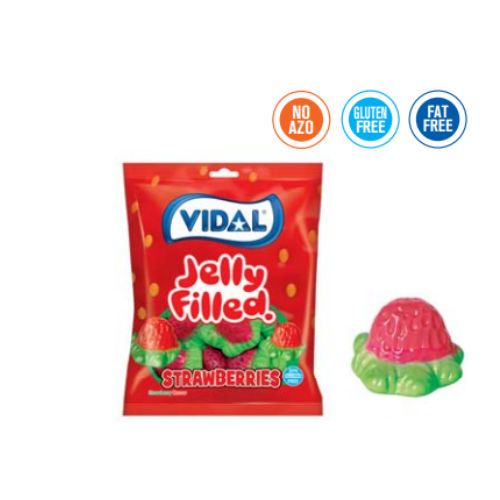 VIDAL JELLY FILLED STRAWBERRIES(14 X 90 GR)