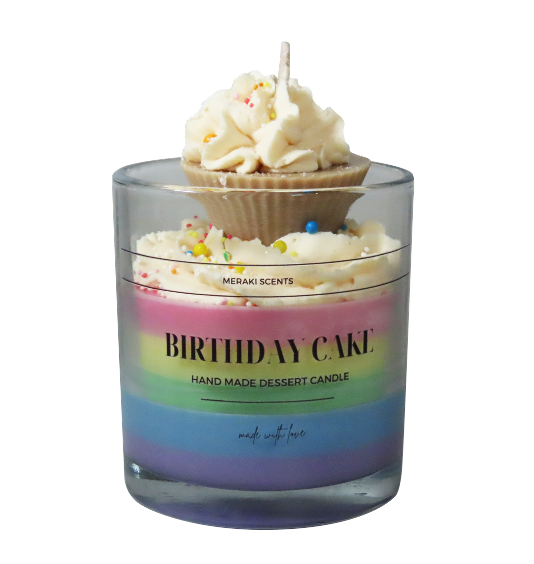 Birthday Cake Inspired Dessert Candle - Fragranced 