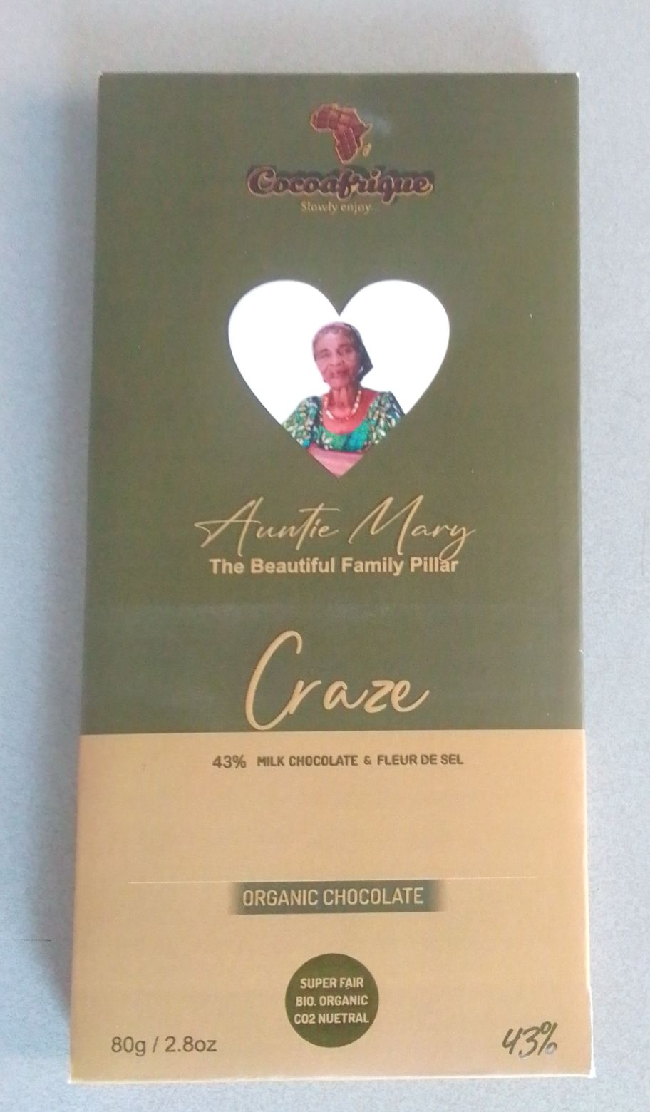 Cocoafrique  Crave Customized Organic 57% Dark  Chocolate with Baobab & Moringa