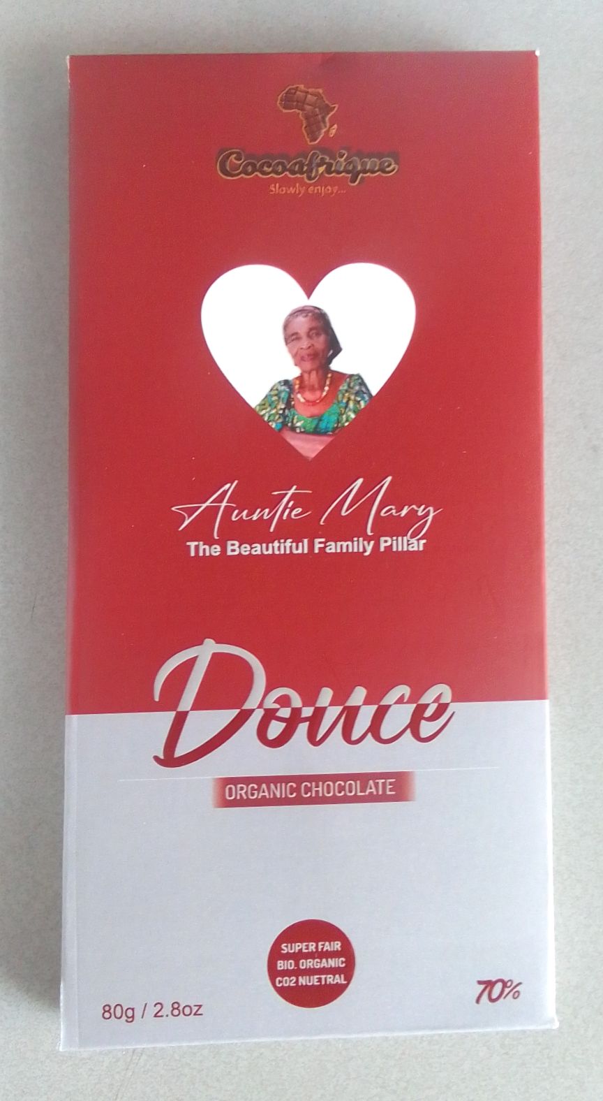 Cocoafrique  Douce Customized Organic 70% Dark Chocolate