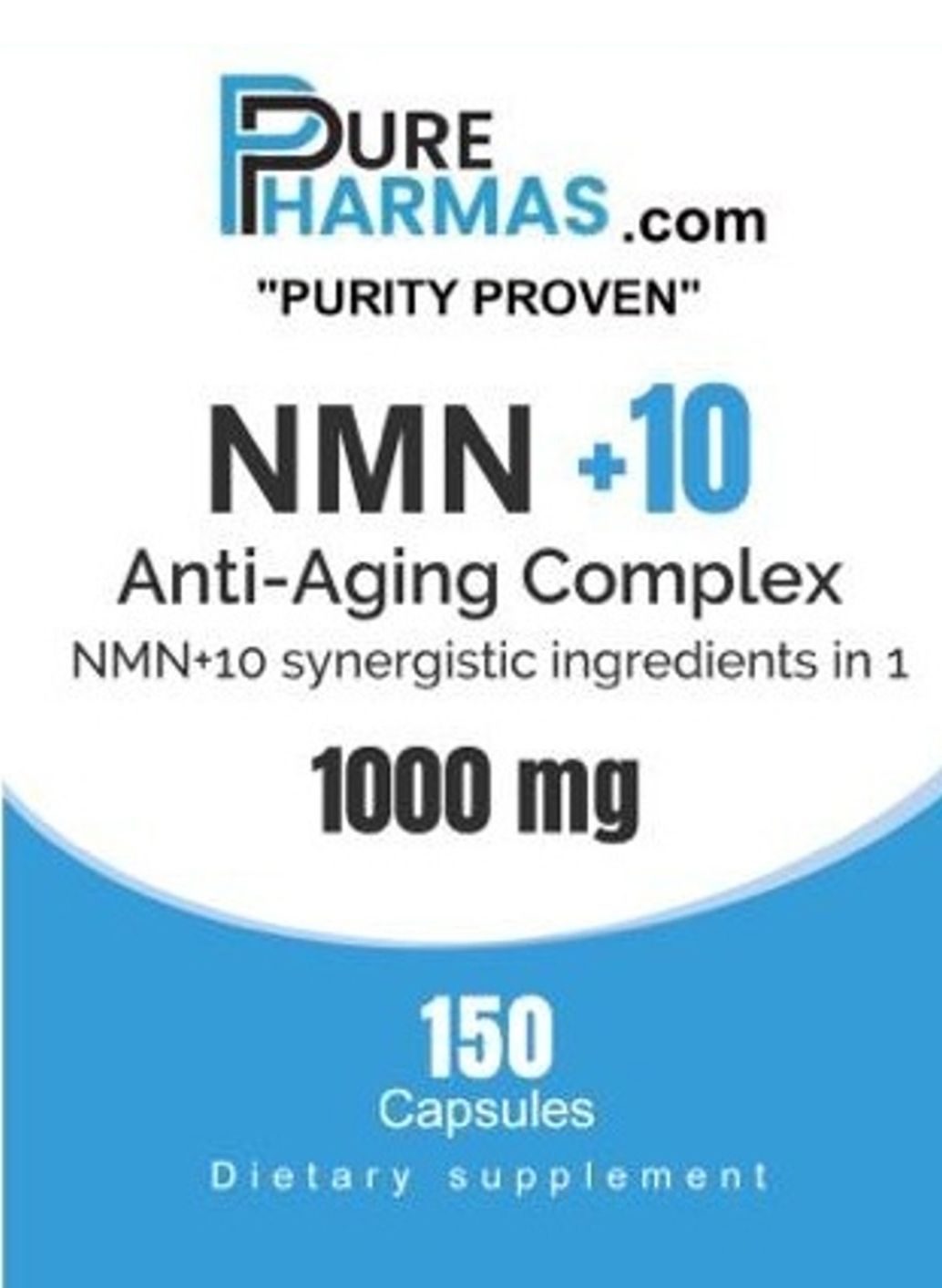 Organic N.M.N+10  1000mg. 150 capsules 