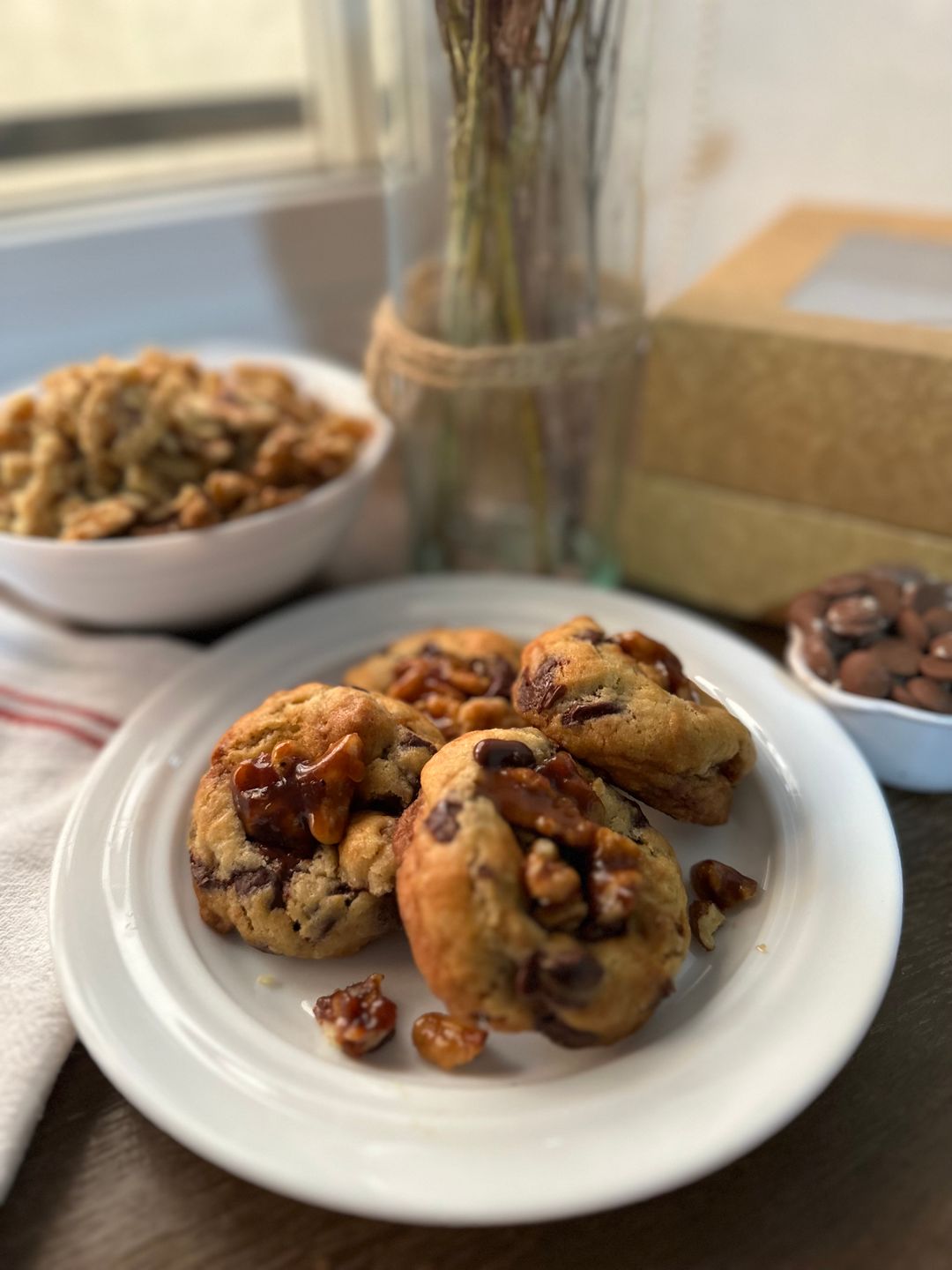 Candied Walnut Dark Chocolate Chip Cookies box of 6