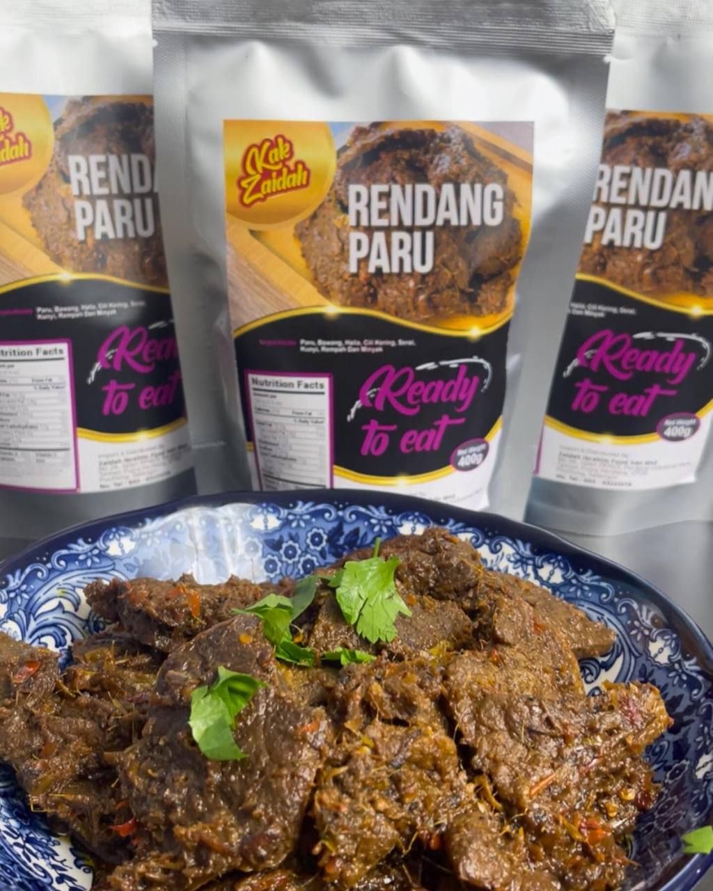 Kak Zaidah Rendang Paru 400g