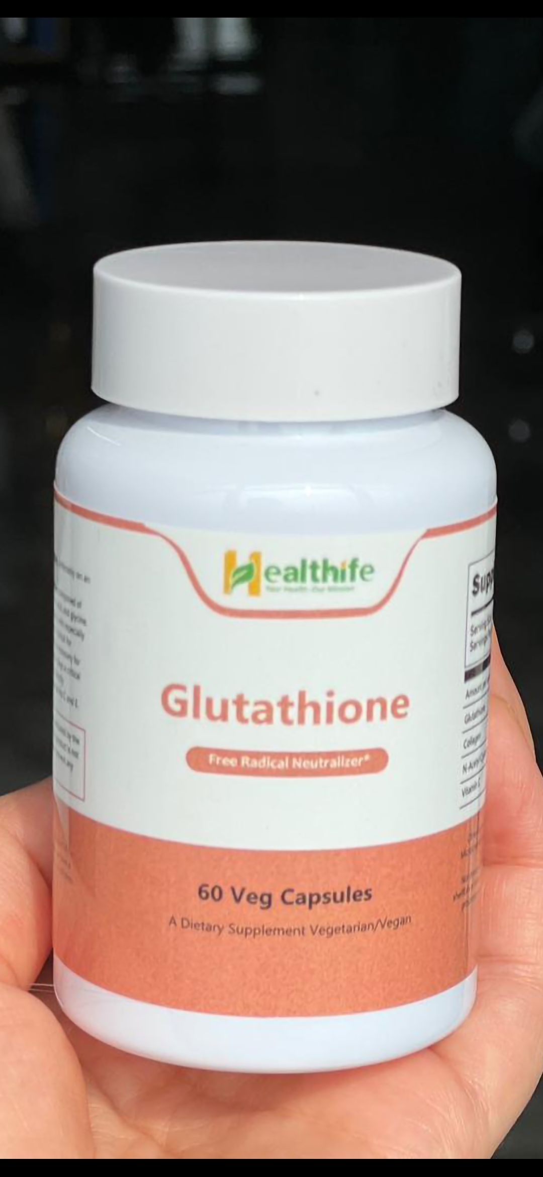 Vegetarian Glutathione 1000mg 60caps